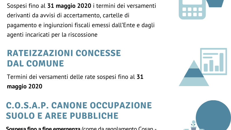 Castel Gandolfo, sostegno a cittadini e imprese con sospensione tributi, riscossioni e accertamenti