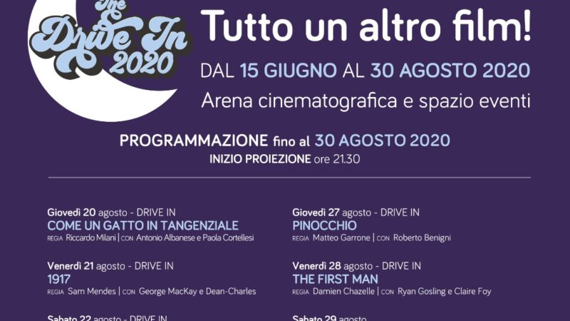 COLONNA DRIVE IN, ECCO LA NUOVA PROGRAMMAZIONE