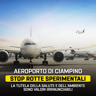 Aeroporto Ciampino, Commissione chiede lo stop della rotta sperimentale