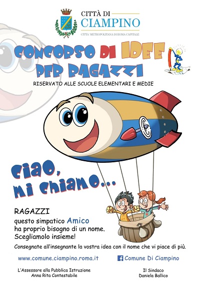 Ciampino, concorso per ragazzi per dare il nome alla mascotte del Comune