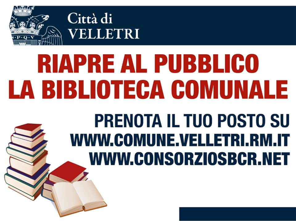 Velletri, la Biblioteca Comunale apre al pubblico previa prenotazione