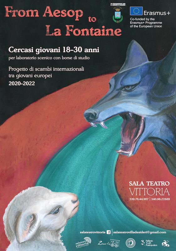 Teatro, Artemista cerca giovani per progetto gratuito europeo Erasmus “From Aesop to La Fontaine”