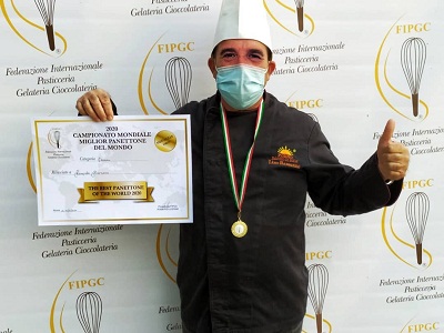 Pomezia, medaglia d’oro per Lino Ramunno ai Campionati del Mondo di Panettone