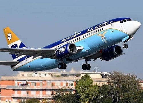 Collaudato a Ciampino l’aereo ufficiale della Lazio