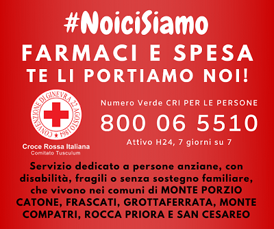 #RestaAcasa: farmaci e spesa a domicilio con la Croce Rossa (Comitato Tusculum)