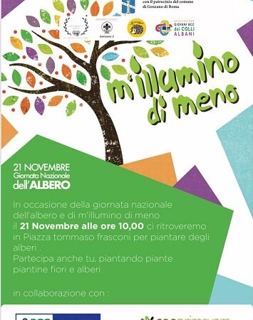 Genzano, Giornata Nazionale dell’Albero: sabato 21 novembre Zoccolotti e gli Assessori in Piazza Frasconi