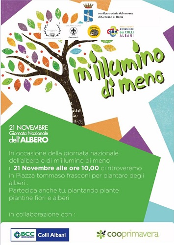 Genzano, Giornata Nazionale dell’Albero: sabato 21 novembre Zoccolotti e gli Assessori in Piazza Frasconi