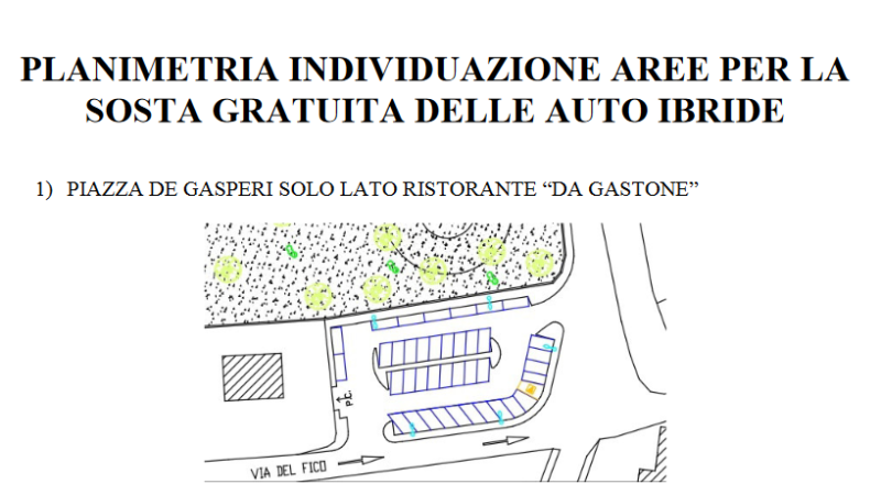 Grottaferrata, parcheggi: Arriva la fascia verde gratuita per le auto ibride