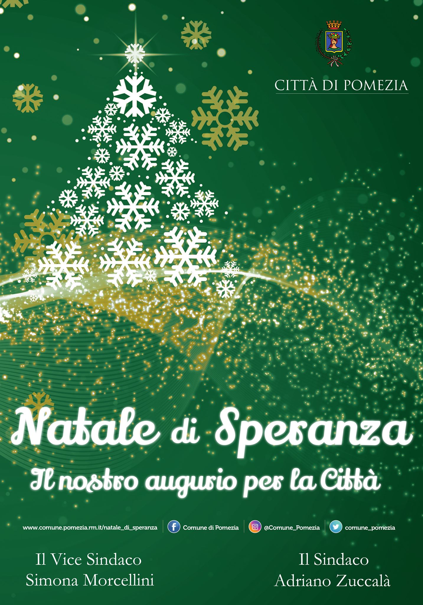 Pomezia-Torvaianica, Natale di speranza. Le vie si illuminano di verde