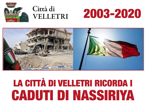 Strage di Nassiriya, a Velletri commemorazione davanti al Monumento ai Caduti