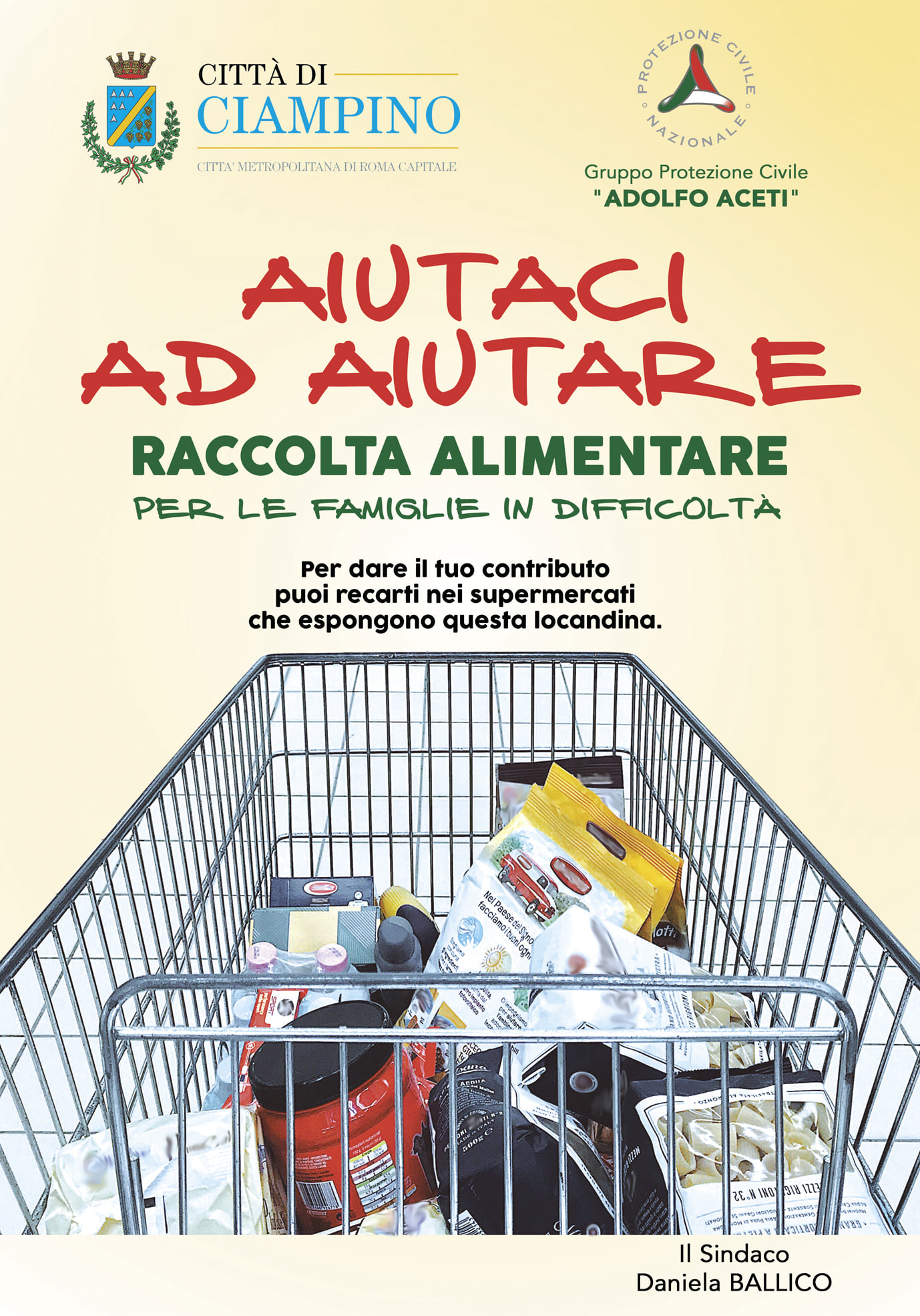 “Aiutaci ad aiutare”,  a Ciampino iniziativa di spesa solidale