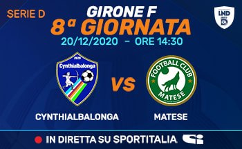 Calcio in TV – Domani Cynthialbalonga-Matese su Sportitalia!