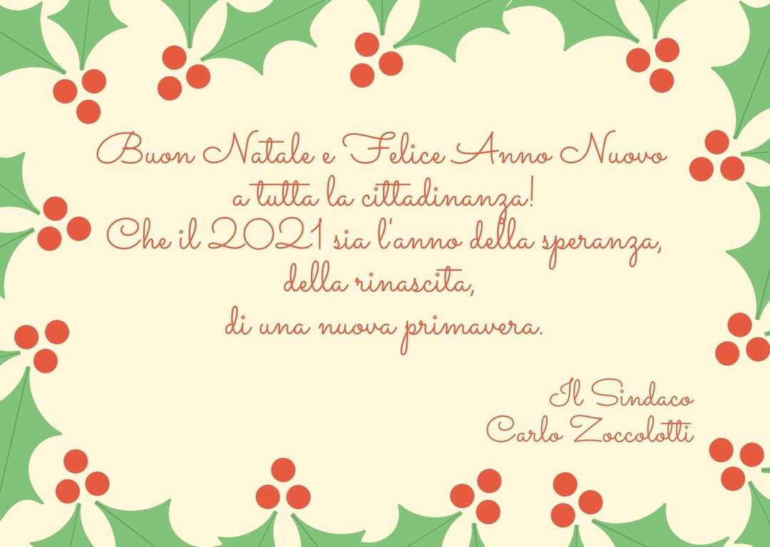 Genzano – Zoccolotti: “Buon Natale e sereno anno nuovo”