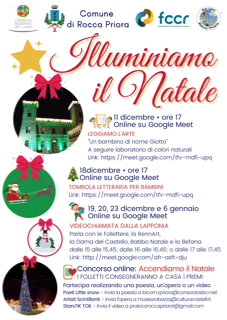 Rocca Priora, 11 dicembre-6 gennaio: “Illuminiamo il Natale”, tanti appuntamenti online per bambini!