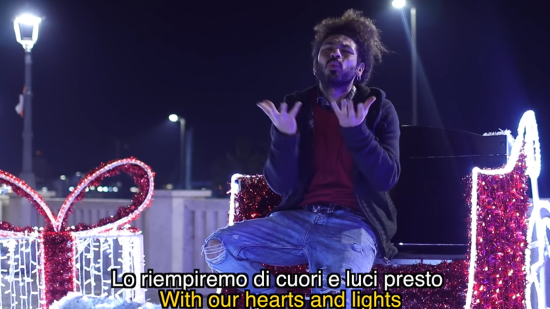 Nettuno – Online “Rosso Natale” di Brazzo, rapper di Italia’s got talent ( FOTO -VIDEO)