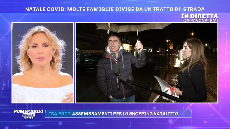 A “Pomeriggio Cinque” il caso-Pavona: a Natale vietato… attraversare la strada!