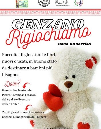 Genzano, dal 14 al 20 dicembre “Rigiochiamo”: raccolta giocattoli, libri e peluche per bambini