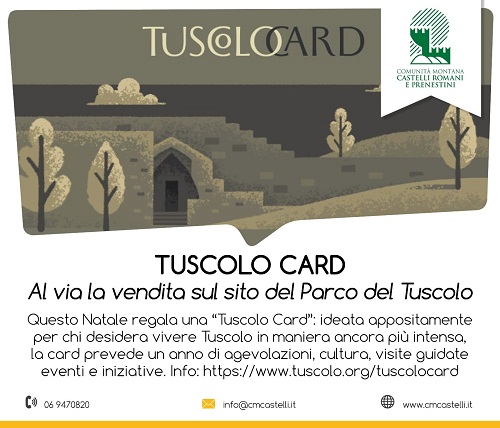 Idea-regalo per Natale: in arrivo la Tuscolo Card 2021