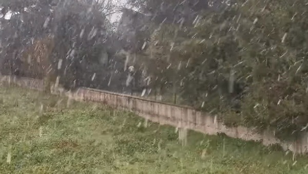 Arriva la neve ai Castelli Romani! Primi fiocchi ai Campi di Annibale e a Colle Jano (Rocca di Papa)