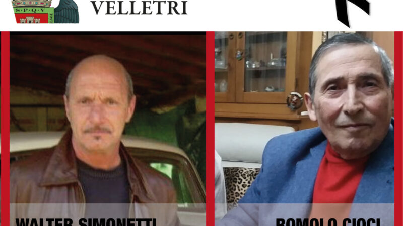 Velletri, la città dice addio a Walter Simonetti e Romolo Cioci