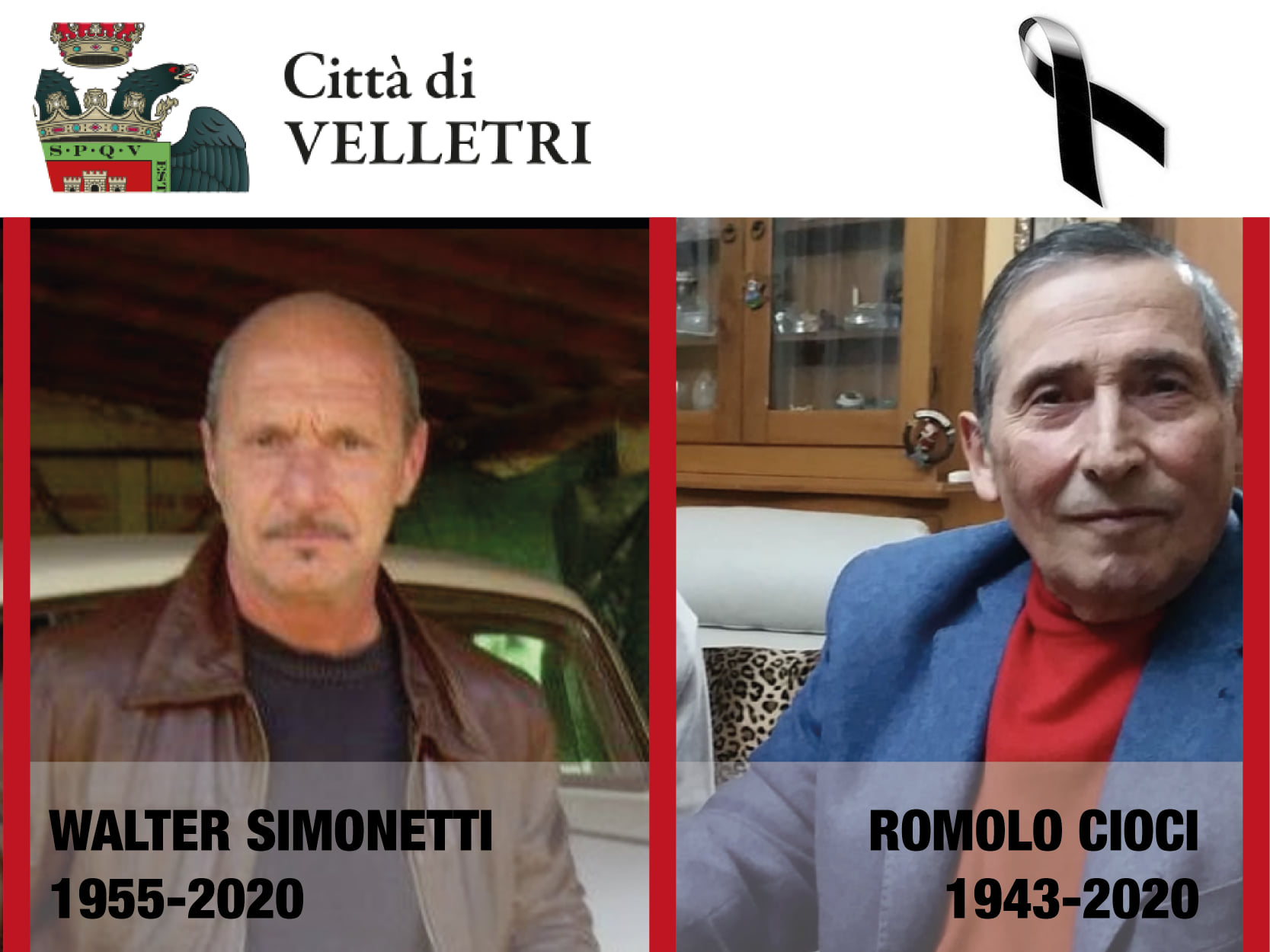 Velletri, la città dice addio a Walter Simonetti e Romolo Cioci