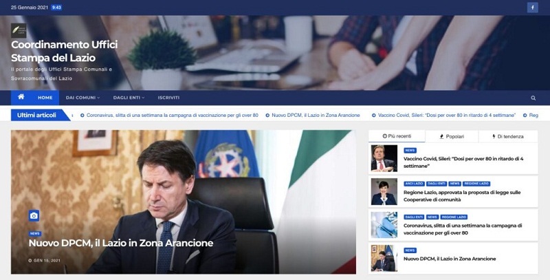 Nasce il Coordinamento “Uffici Stampa Lazio”: online portale web e pagina Facebook