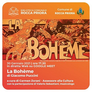 Rocca Priora, torna la cultura online con il III Atto della Bohème