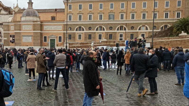 Roma, fraschettari di Ariccia in protesta a Piazza del Popolo (FOTO)