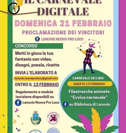 Lanuvio, tutto pronto per il Carnevale digitale 2021