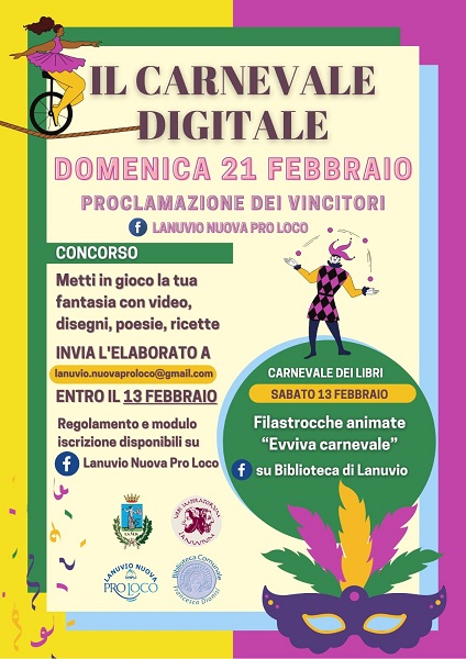 Lanuvio, tutto pronto per il Carnevale digitale 2021