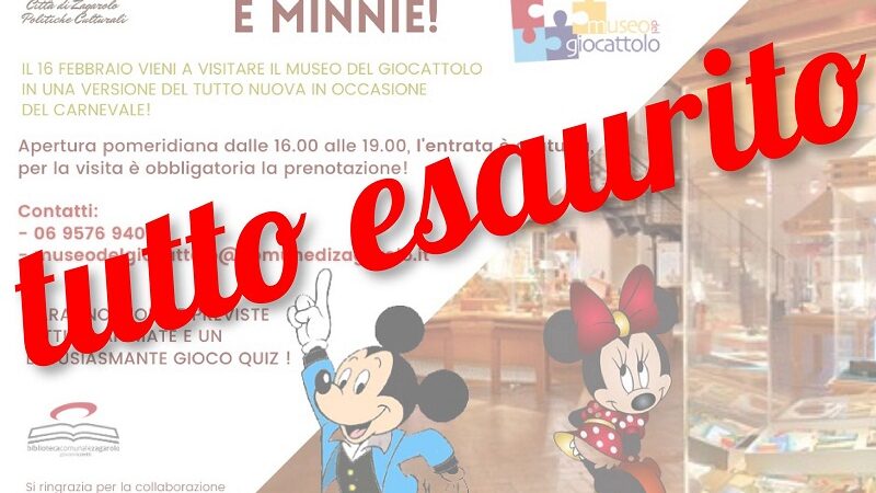 Zagarolo, posti esauriti per il Carnevale al Museo del Giocattolo!