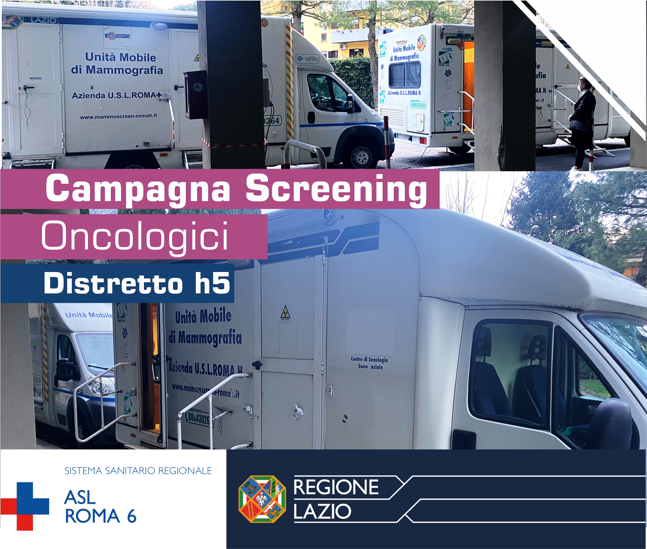 ASL Roma 6, al via screening oncologici di 1° livello per cittadini di Lariano e Velletri