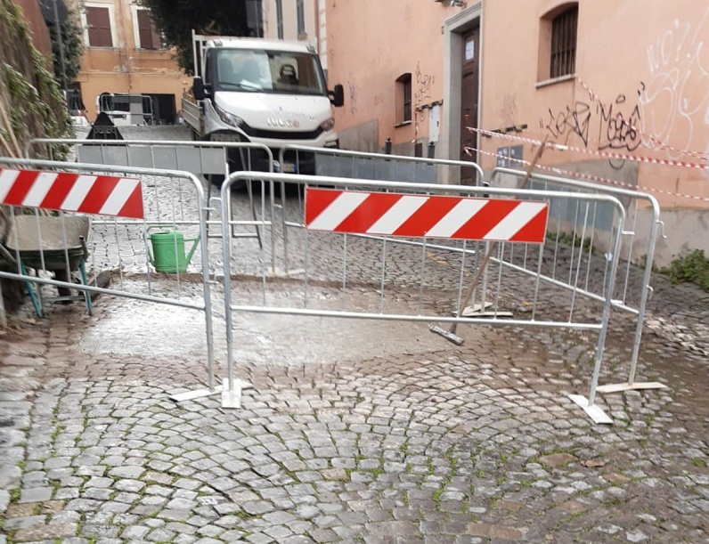 Marino, ripristinato selciato in Via del Giardino Vecchio