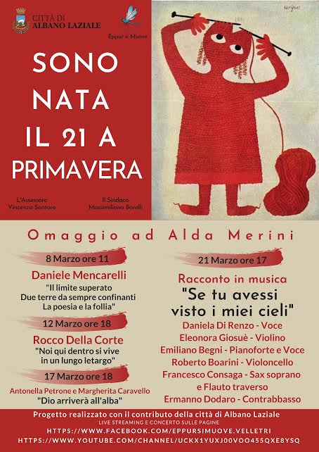 Albano celebra Alda Merini. Borelli: “Raccontiamo una donna che ha attraversato il ‘900”