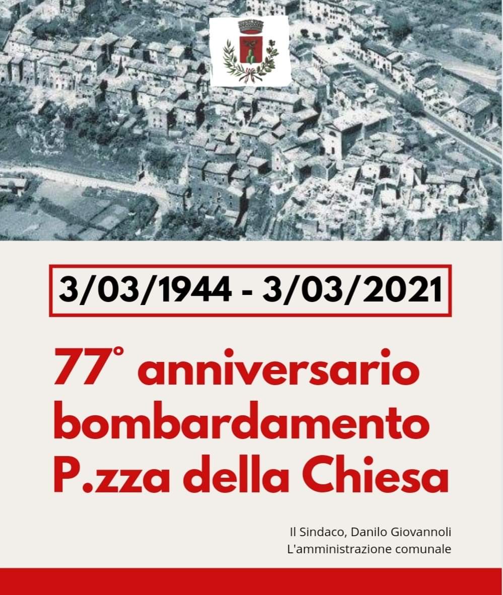 Labico, l’Amministrazione ricorda il bombardamento del 1944