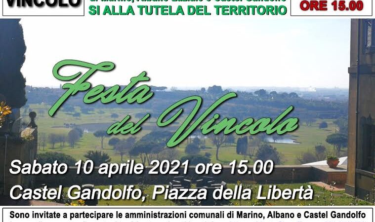 Castel Gandolfo, 10 aprile “Festa del vincolo dei Castelli Romani” in Piazza della Libertà