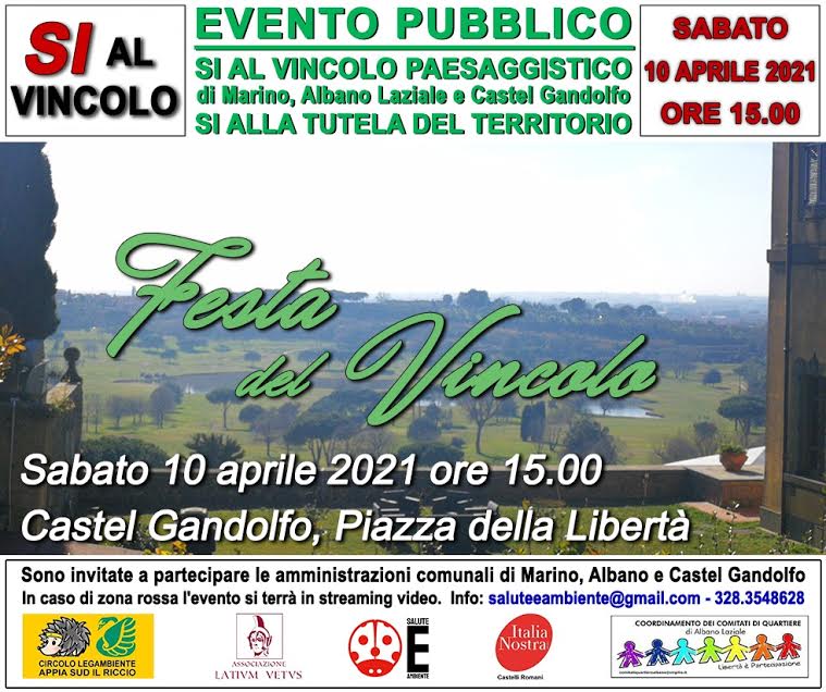 Castel Gandolfo, 10 aprile “Festa del vincolo dei Castelli Romani” in Piazza della Libertà