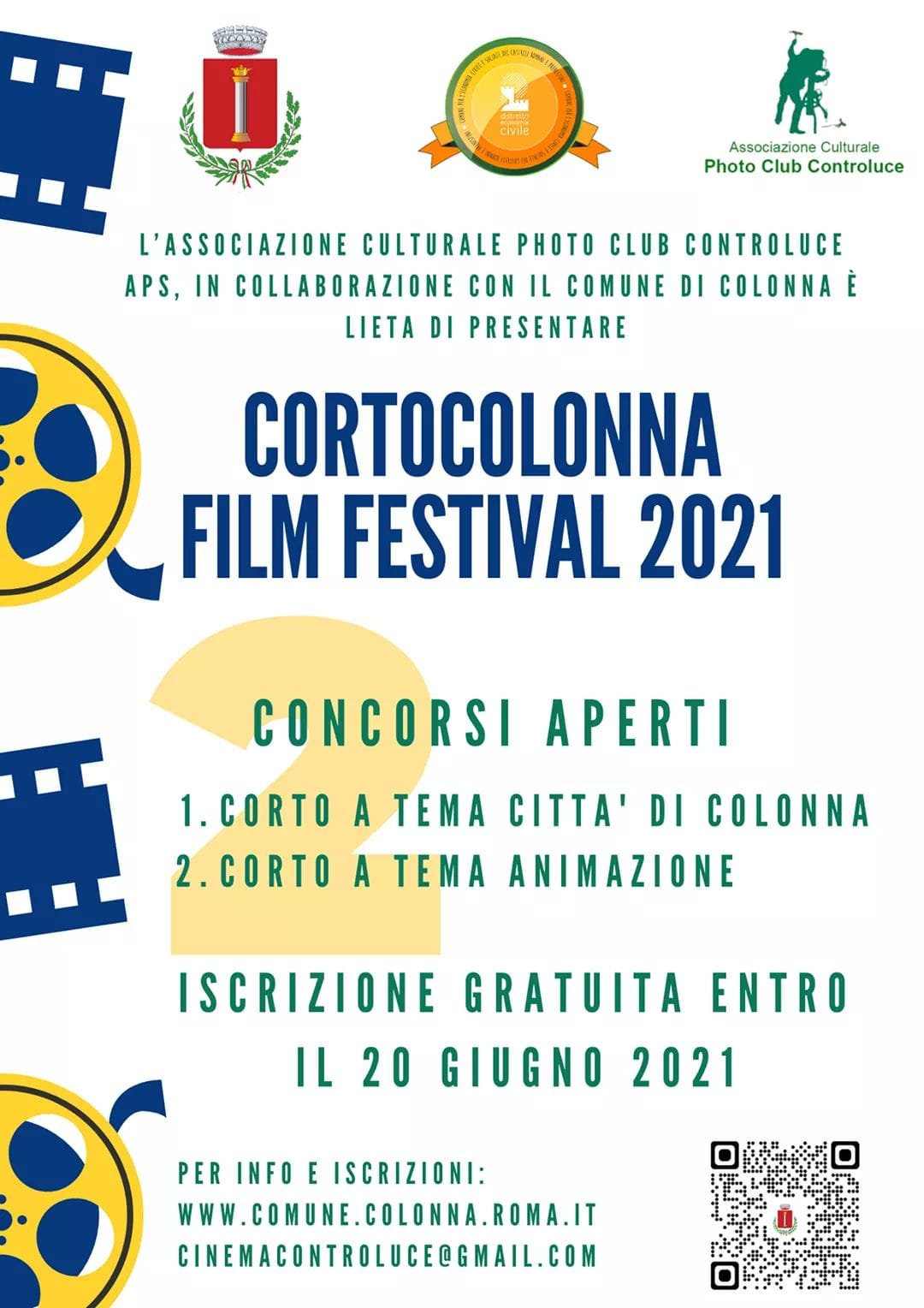 Colonna, al via “CortoColonna film festival 2021”