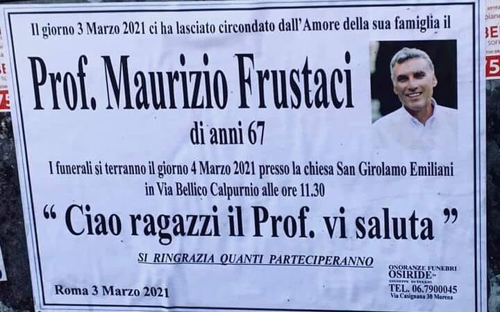 Morena, è morto il professor Maurizio Frustaci. Domani i funerali