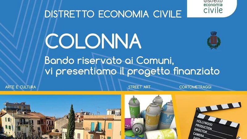 Colonna, parte il progetto “ColonnArt”: lo finanzia il Distretto Economia Civile