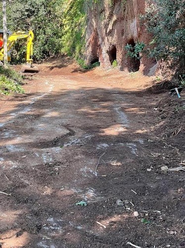 Nemi, continuano i lavori sul sentiero verso l’Eremo di San Michele