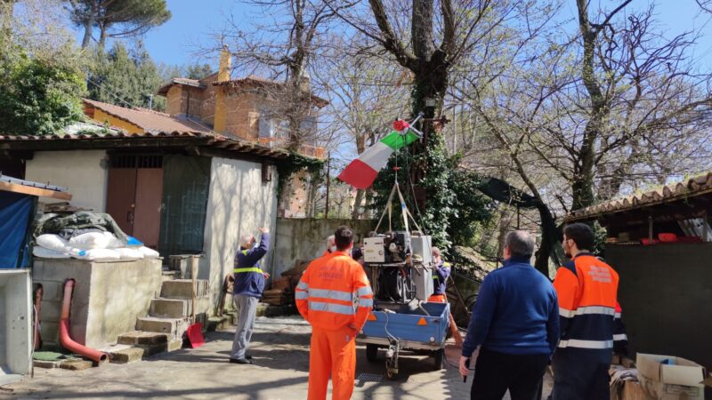 Ariccia – Volontari Protezione Civile La Fenice 2010 al lavoro per provare nuove attrezzature