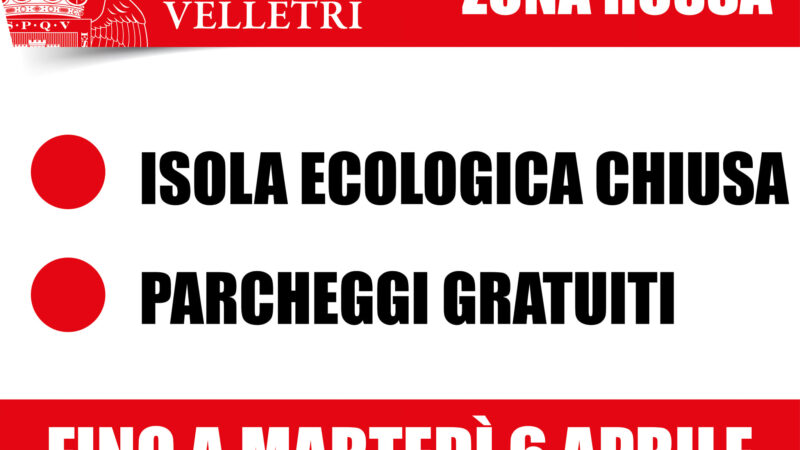 Velletri, parcheggi gratuiti e isola ecologica chiusa fino al 6 aprile