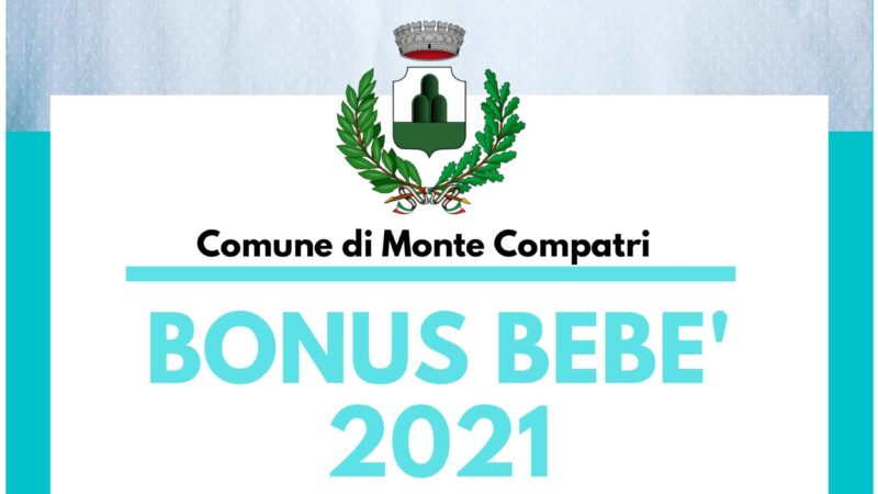 Monte Compatri – Sostegno alla genitorialità, riconfermato bonus bebé per il 2021