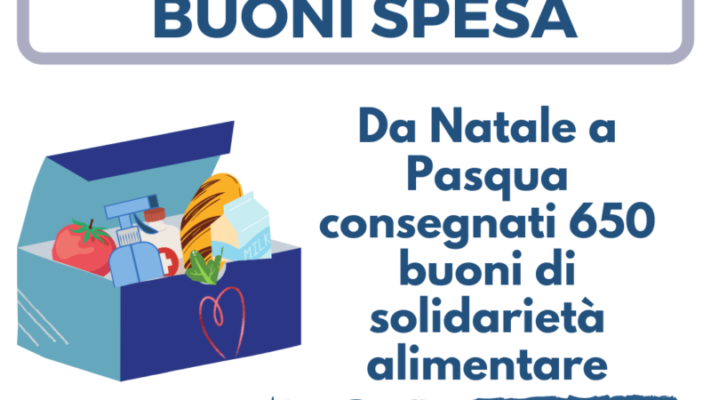 Buoni spesa, da Natale a Pasqua 650 voucher alle famiglie di Castel Gandolfo