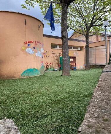 Monte Compatri, sistemato il cortile della scuola materna di Via Rosmini