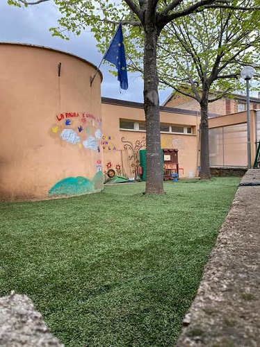 Monte Compatri, sistemato il cortile della scuola materna di Via Rosmini