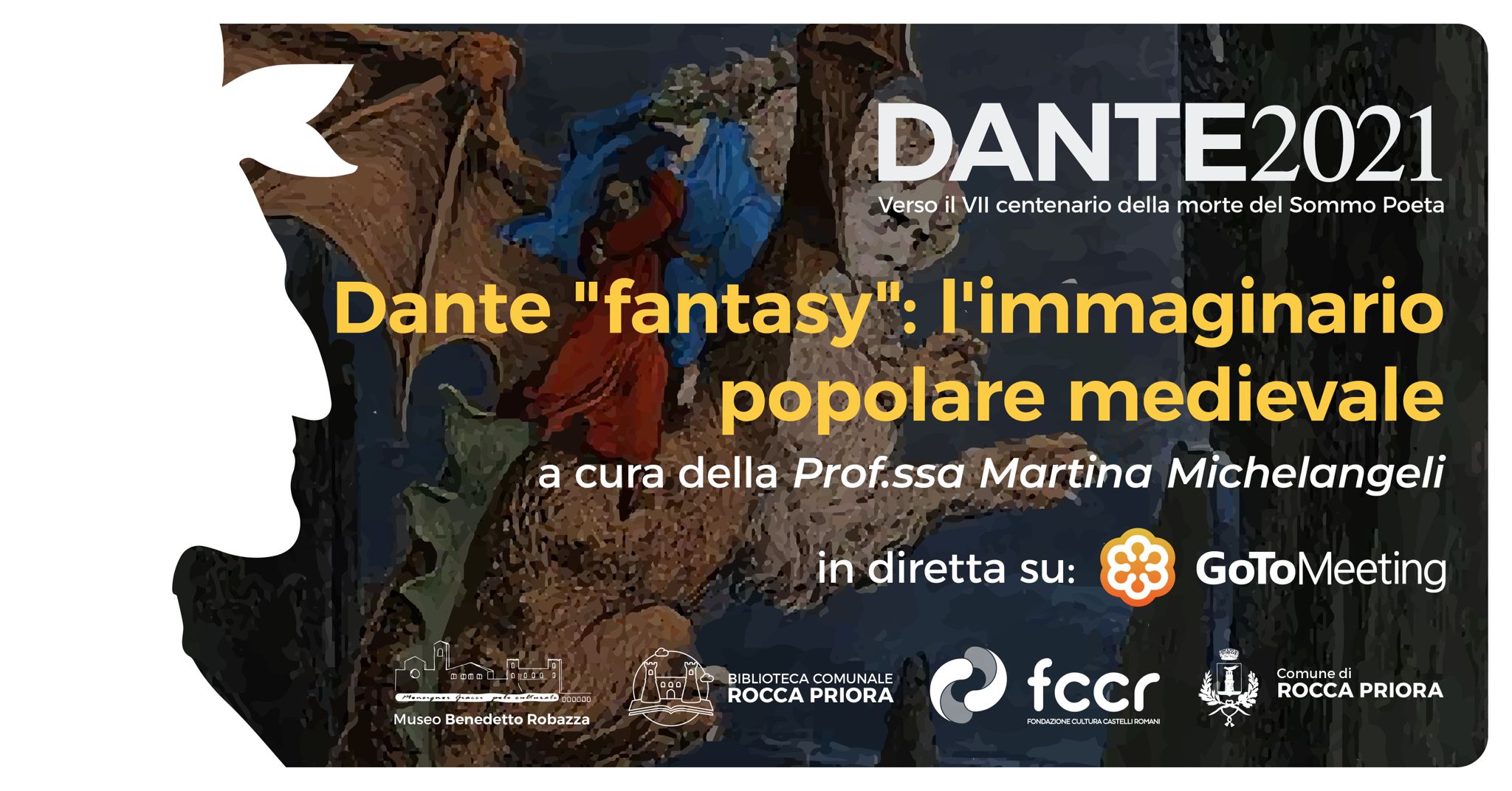 Rocca Priora, sabato 10 aprile evento online “Dante fantasy”