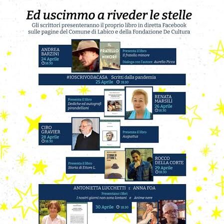 Labico e Fondazione De Cultura, “Ed uscimmo a riveder le stelle”: dialogo con gli autori