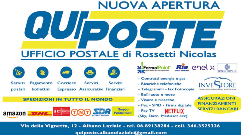 Albano, “Qui Poste” il servizio postale rapido ed efficace